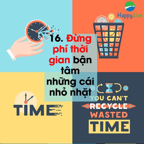 đừng phí thời gian vào những việc nhỏ nhặt