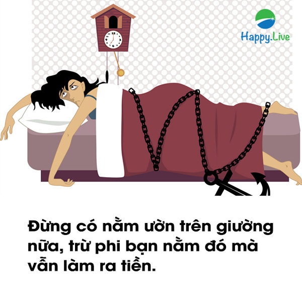 đừng nằm ườn trên giường
