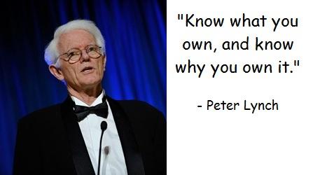 Biết những gì mình sở hữu và biết tại sao mình lại sở hữu nó - Peter Lynch  