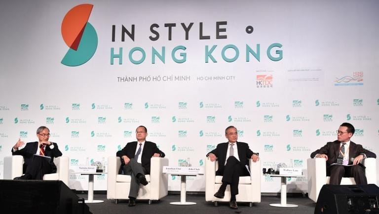 Ông Nicholas Kwan (bìa trái) cùng các đại diện Hồng Kông tại In Style Hong Kong 2018