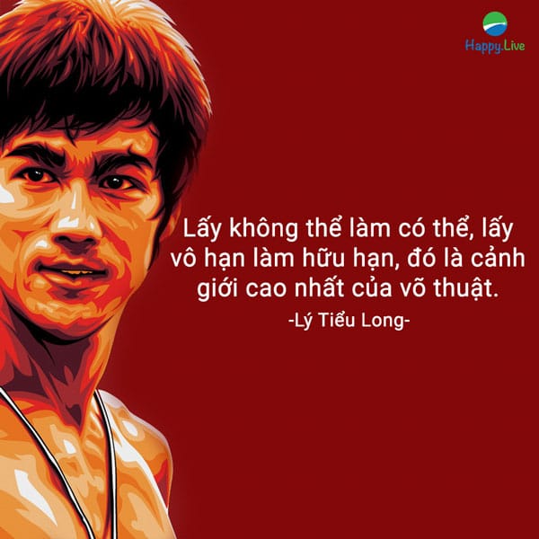 “Lấy không thể làm có thể, lấy vô hạn làm hữu hạn, đó là cảnh giới cao nhất của võ thuật”.