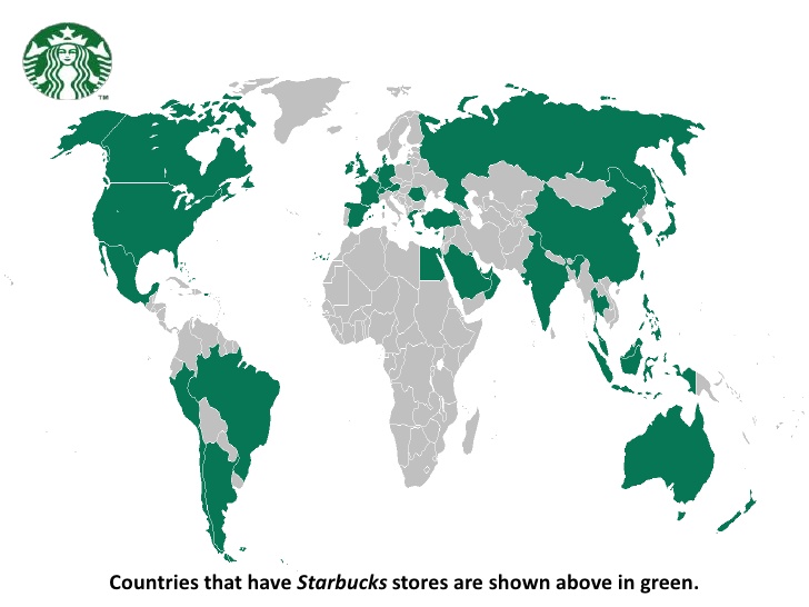Độ phủ của cà phê starbucks