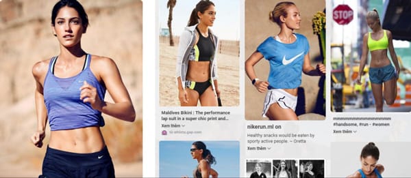 Đã từng có thời điểm, trang Pinterst của Nike chỉ được dùng để phục vụ các khách hàng nữ
