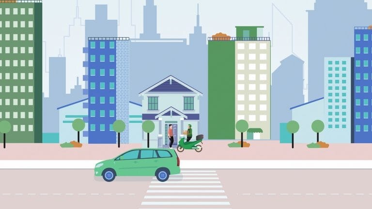 Grab càng lấn tới thì những thương hiệu taxi truyền thống lại càng lùi (Ảnh: Behance)