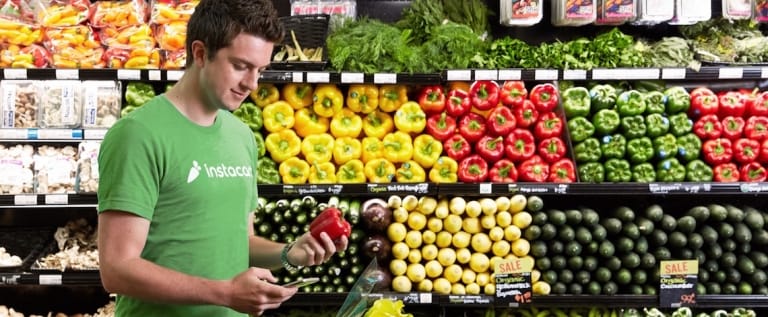 Instacart đã chiếm 70% thị trường đặt hàng thực phẩm tươi tại Mỹ và mục tiêu của công ty là chiếm 80% thị trường này vào cuối năm nay.