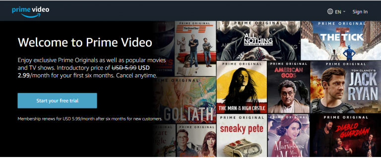 Prime Video đã có mặt tại hơn 200 quốc gia và vùng lãnh thổ 