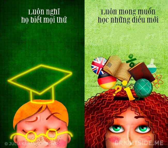 Người lạc quan thường tin rằng thế giới có rất nhiều điều thú vị để họ khám phá, còn người tiêu cực lại nghĩ tất cả những điều đó đều đã nằm trong đầu họ.