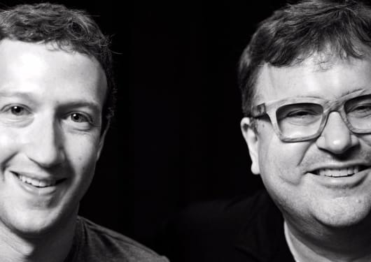 Mark Zuckerberg tand Reid Hoffman