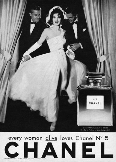Quảng cáo Chanel No. 5 với nữ diễn viên Suzy Parker. Nguồn: Image Consulting School