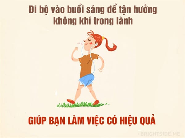 Đi bộ và hít thở không khí