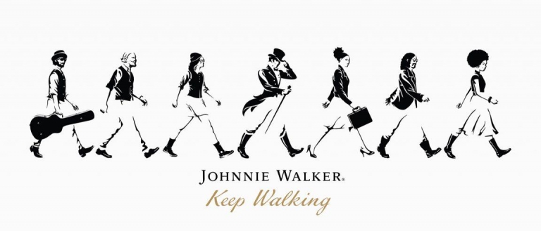 Biểu tượng “người đàn ông sải bước” Johnnie Walker nay đã có hội bạn thân