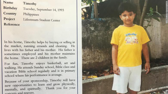 Tờ thông tin về Timothy (Ảnh: Compassion International)