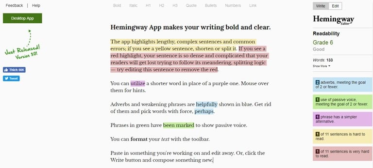 Hemingway Editor