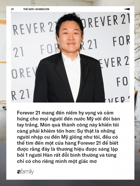 Forever 21: “Giấc mơ Mỹ” nay đã tàn của đôi vợ chồng người Hàn từ bàn tay trắng tạo dựng đế chế thời trang nổi tiếng Forever 21: “Giấc mơ Mỹ” nay đã tàn của đôi vợ chồng người Hàn từ bàn tay trắng tạo dựng đế chế thời trang nổi tiếng