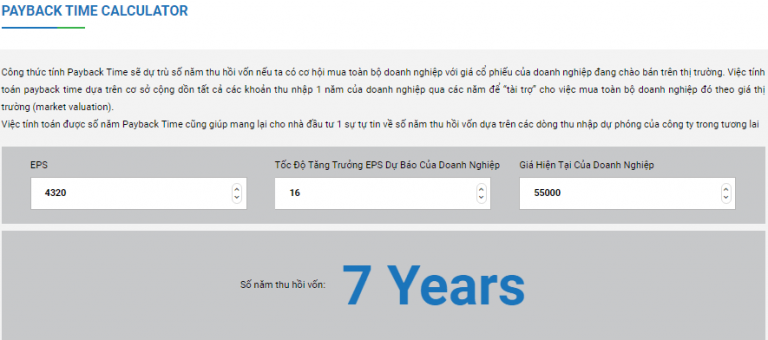 [Đầu tư theo phương pháp 4M] Phần 24 - Bước 2: THỜI GIAN HOÀN VỐN (PAYBACK TIME)