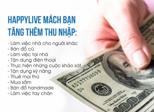 Happylive mách bạn 10 cách có thể tăng thêm thu nhập