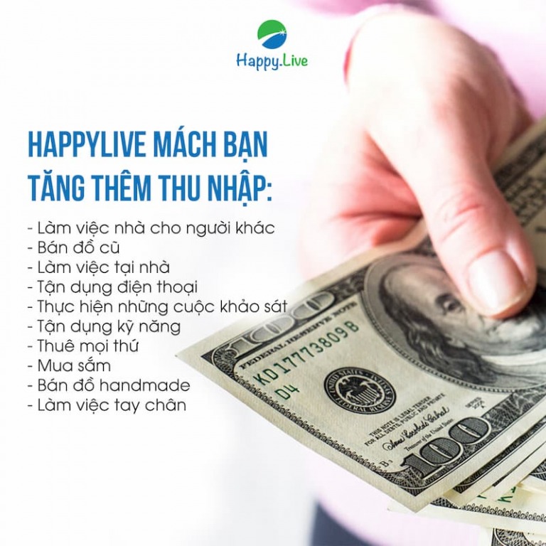 Happylive mách bạn 10 cách có thể tăng thêm thu nhập