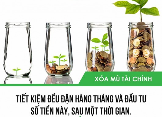 "TIẾT KIỆM ĐIỀU ĐẶN hàng tháng và ĐẦU TƯ SỐ TIỀN này, sau một thời gian. BẠN SẼ CÓ CẢ MỘT GIA TÀI"