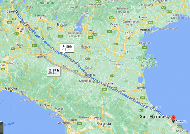 Người đàn ông đi bộ một mạch 418km để giải tỏa stress sau khi cãi nhau với vợ