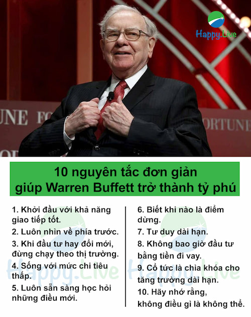 10 nguyên tắc đơn giản giúp Warren Buffett trở thành tỷ phú