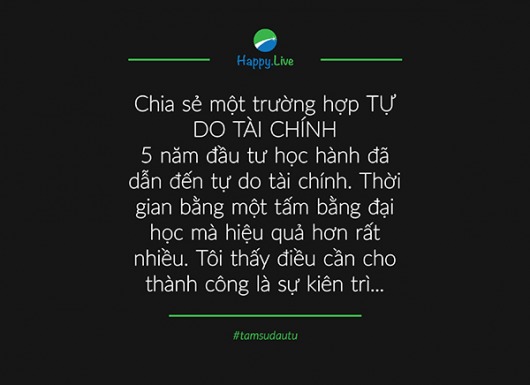 [TÂM SỰ ĐẦU TƯ #14] Chia sẻ một trường hợp TỰ DO TÀI CHÍNH