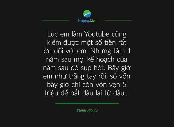 [TÂM SỰ ĐẦU TƯ #21] Bạn trẻ gặp sự cố bên Youtube và muốn chuyển ngành sang đầu tư