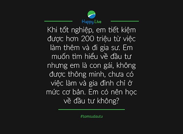 [TÂM SỰ ĐẦU TƯ #64] Là con gái thì có thể đầu tư được không?