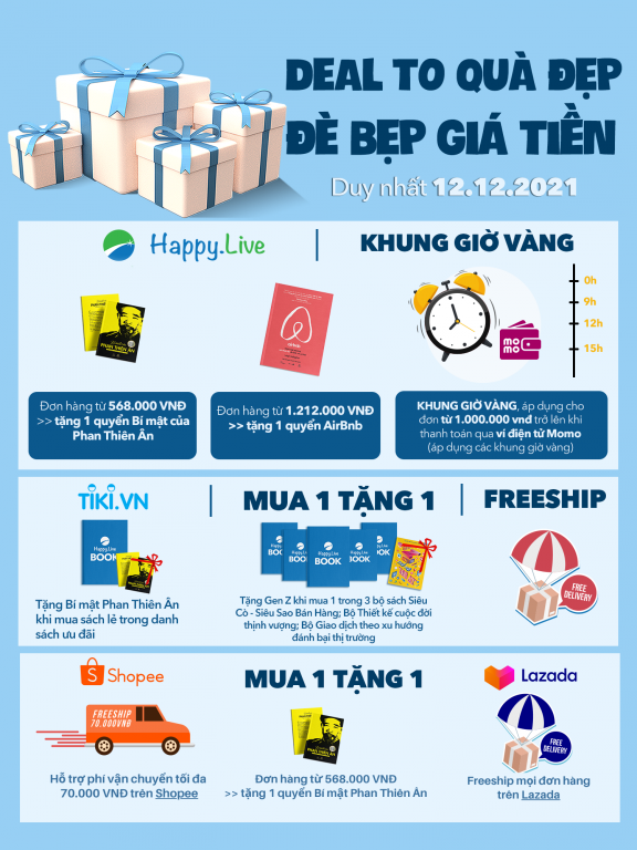 [SIÊU ƯU ĐÃI 12.12.2021] - DEAL TO, QUÀ ĐẸP - "ĐÈ BẸP" GIÁ TIỀN