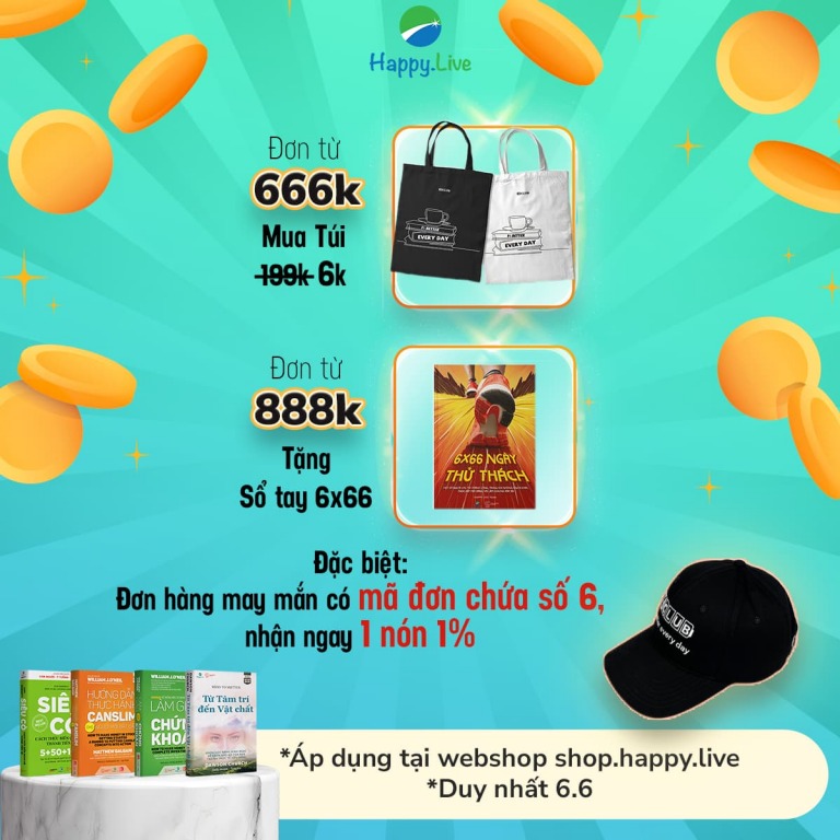 Ưu đãi 6.6: Đón mưa tri thức - Rước lộc Happy Live