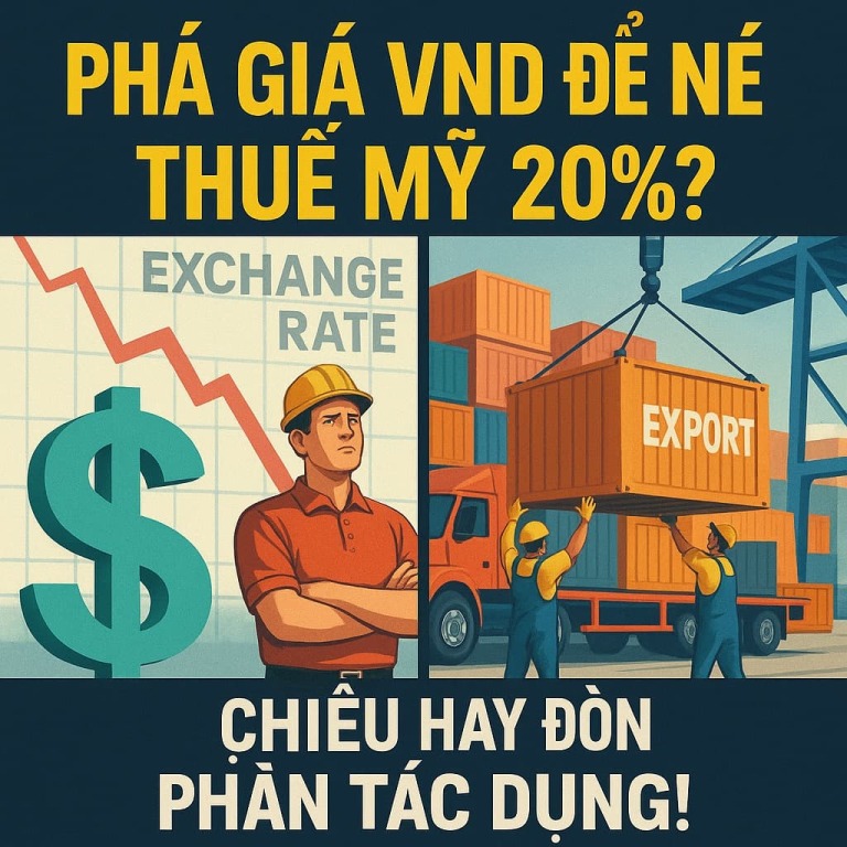 Bài toán thuế quan 20–40% với Mỹ: Việt Nam có phá giá tiền tệ?