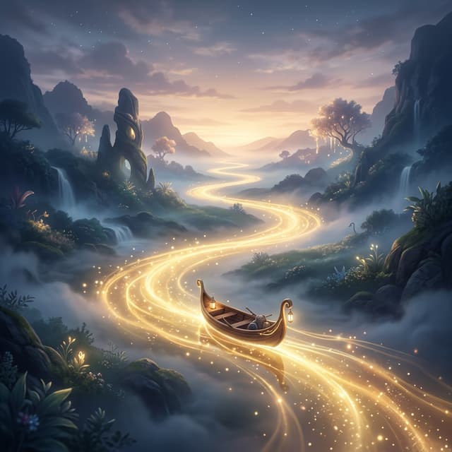 Dòng sông ánh sáng và nghệ thuật thả trôi theo dòng chảy sự an lành.